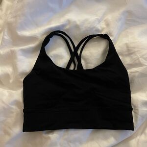 Black longline lululemon energy bra